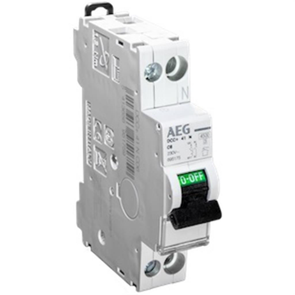 AEG Interruttore magnetotermico 1P+N C 16A 4,5KA 30mA 1 modulo 695177 AEG Interruttore magnetotermico 1P+N C 16A 4,5KA 30mA 1 modulo 695177